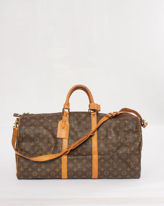 Louis Vuitton Monogram Canvas Keepall Bandoulière 55 Bag