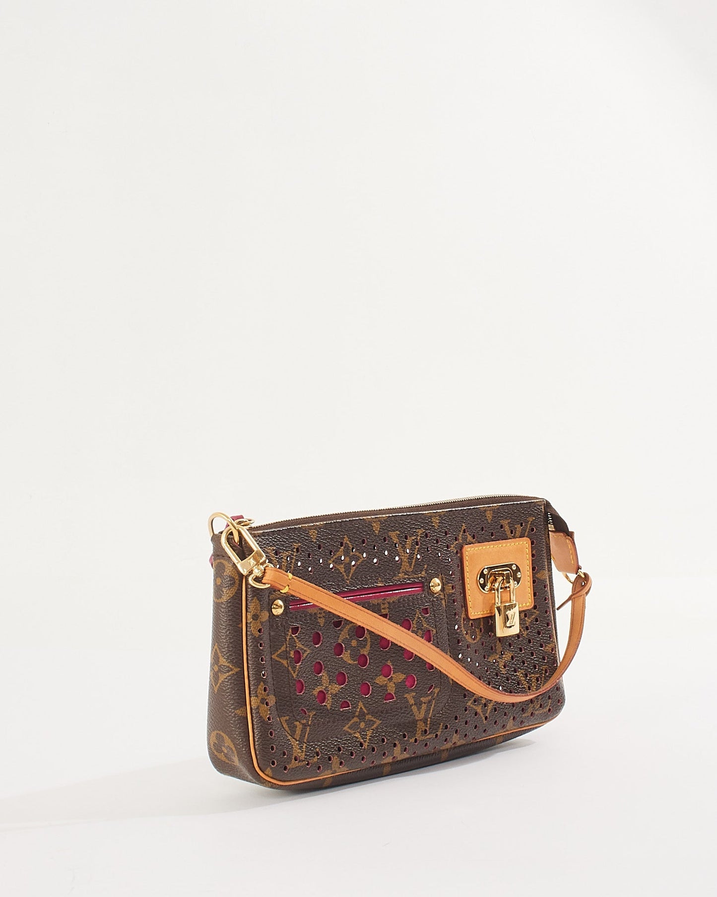 Louis Vuitton Fuchsia Monogram Perforated Pochette Accessories Bag