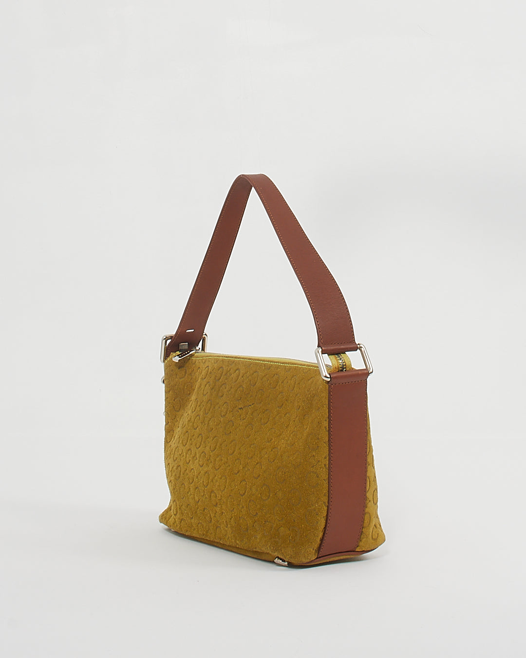 Celine Green Suede Macadam Shoulder Bag