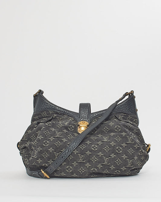 Louis Vuitton Black Monogram Denim Mahina XS Shoulder Bag