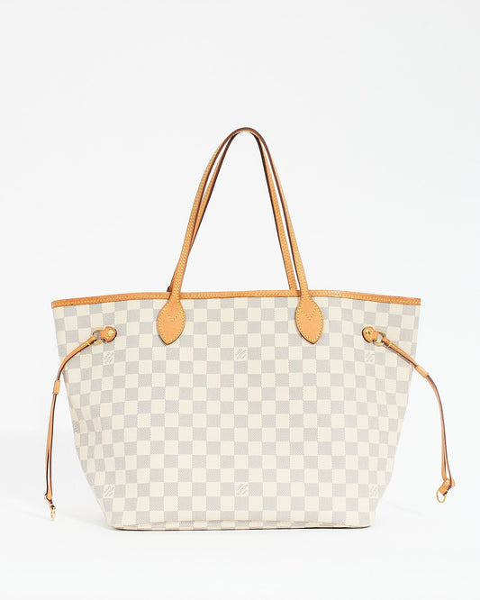 Louis Vuitton Damier Azur Neverfull MM with Pouch
