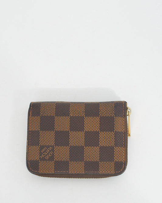 Louis Vuitton Damier Ebene Canvas Small Zippy Wallet