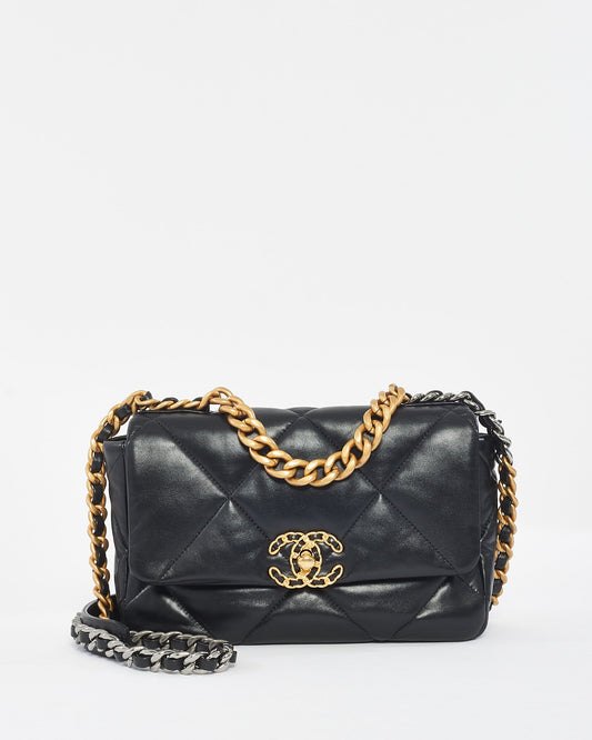 Chanel Black Quilted Leather Medium 19 Shoulder Bag - Rovelle Bags