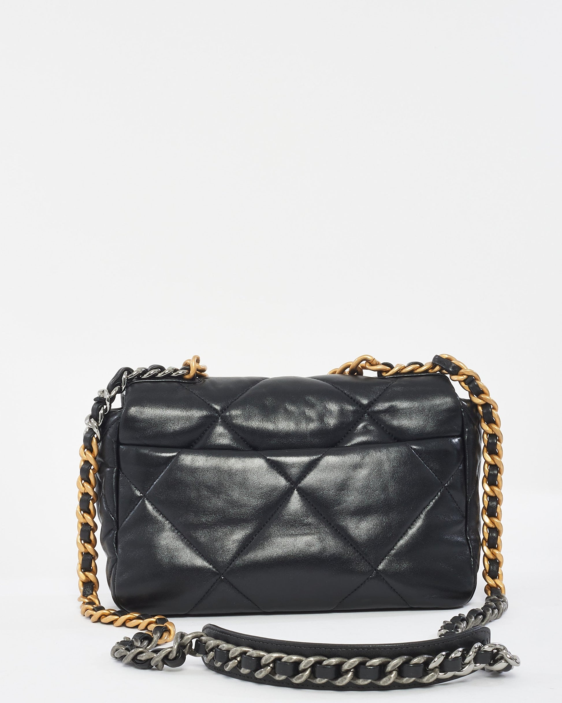 Chanel Black Quilted Leather Medium 19 Shoulder Bag - Rovelle Bags