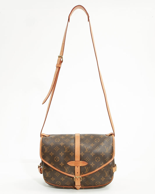 Louis Vuitton Monogram Canvas Two Pocket Saumur Messenger Bag