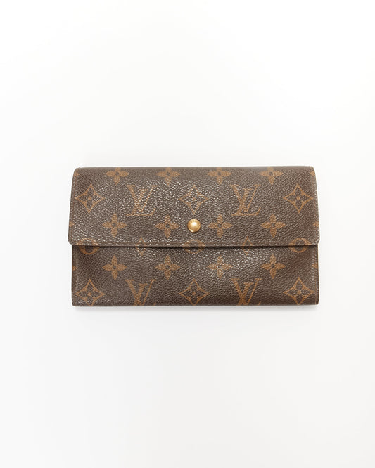 Louis Vuitton Monogram Canvas Sarah Flap Wallet