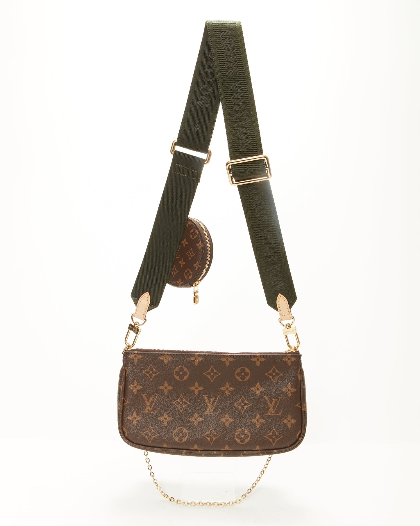 Louis Vuitton Monogram Canvas Khaki Multi Pochette Bag