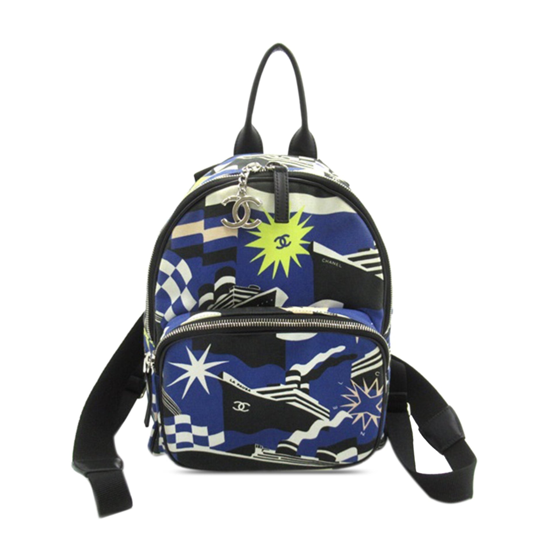 Chanel CC Cruise Print Canvas Backpack Backpack - Rovelle Bags