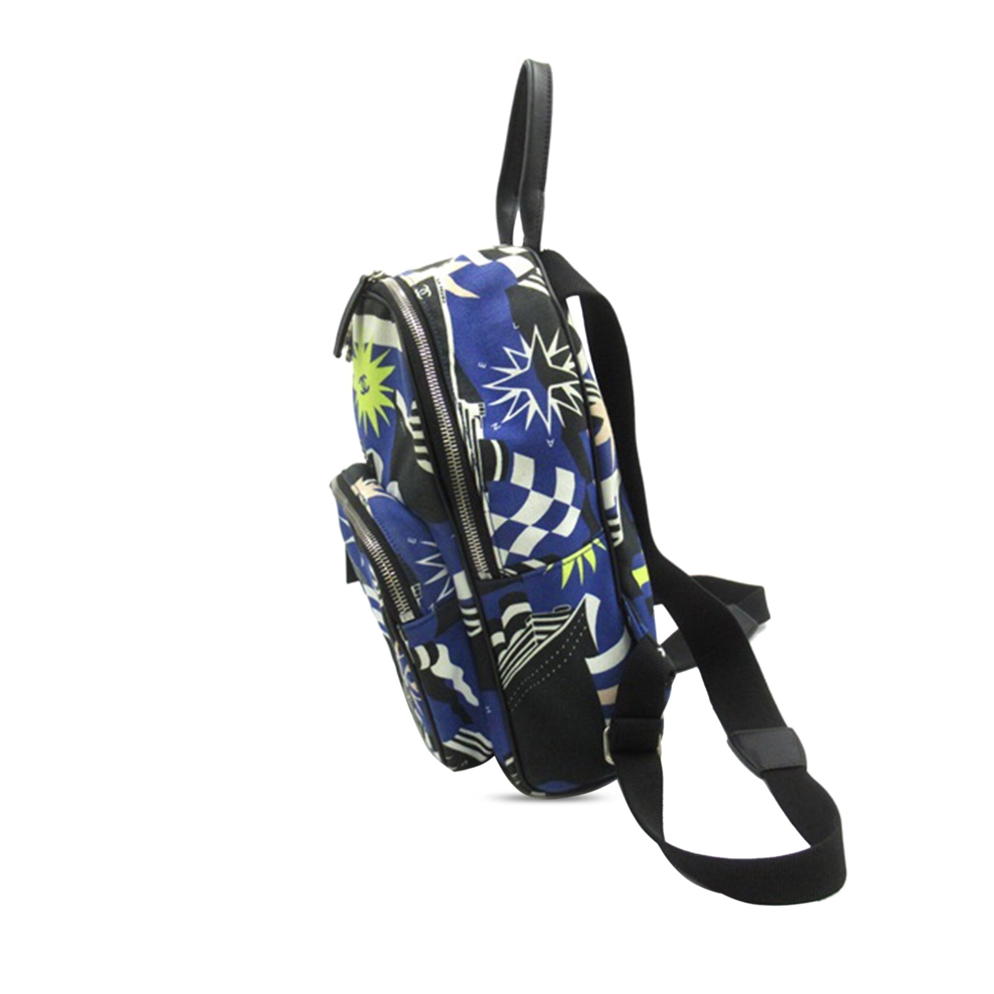 Chanel CC Cruise Print Canvas Backpack Backpack - Rovelle Bags