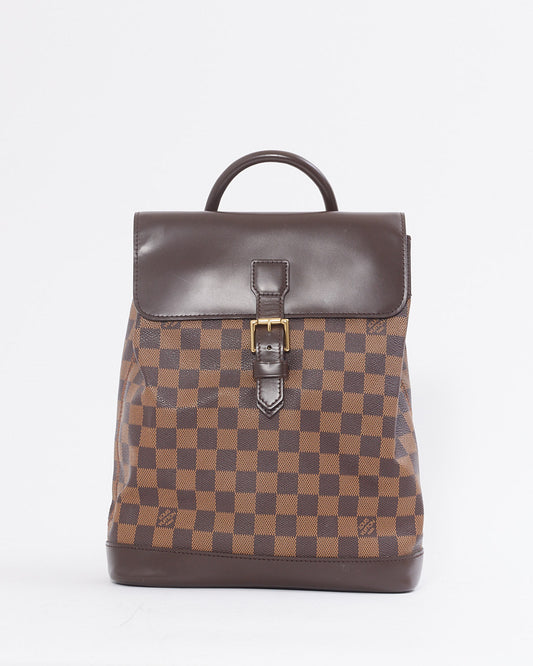 Louis Vuitton Damier Ebene Canvas Soho Backpack