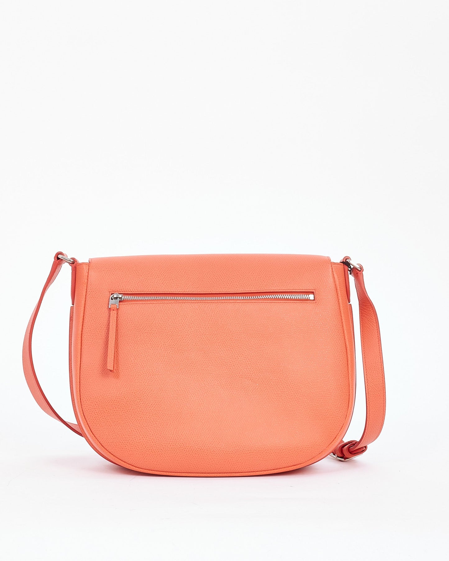 Celine Coral Grained Leather Messenger Trotteur Bag
