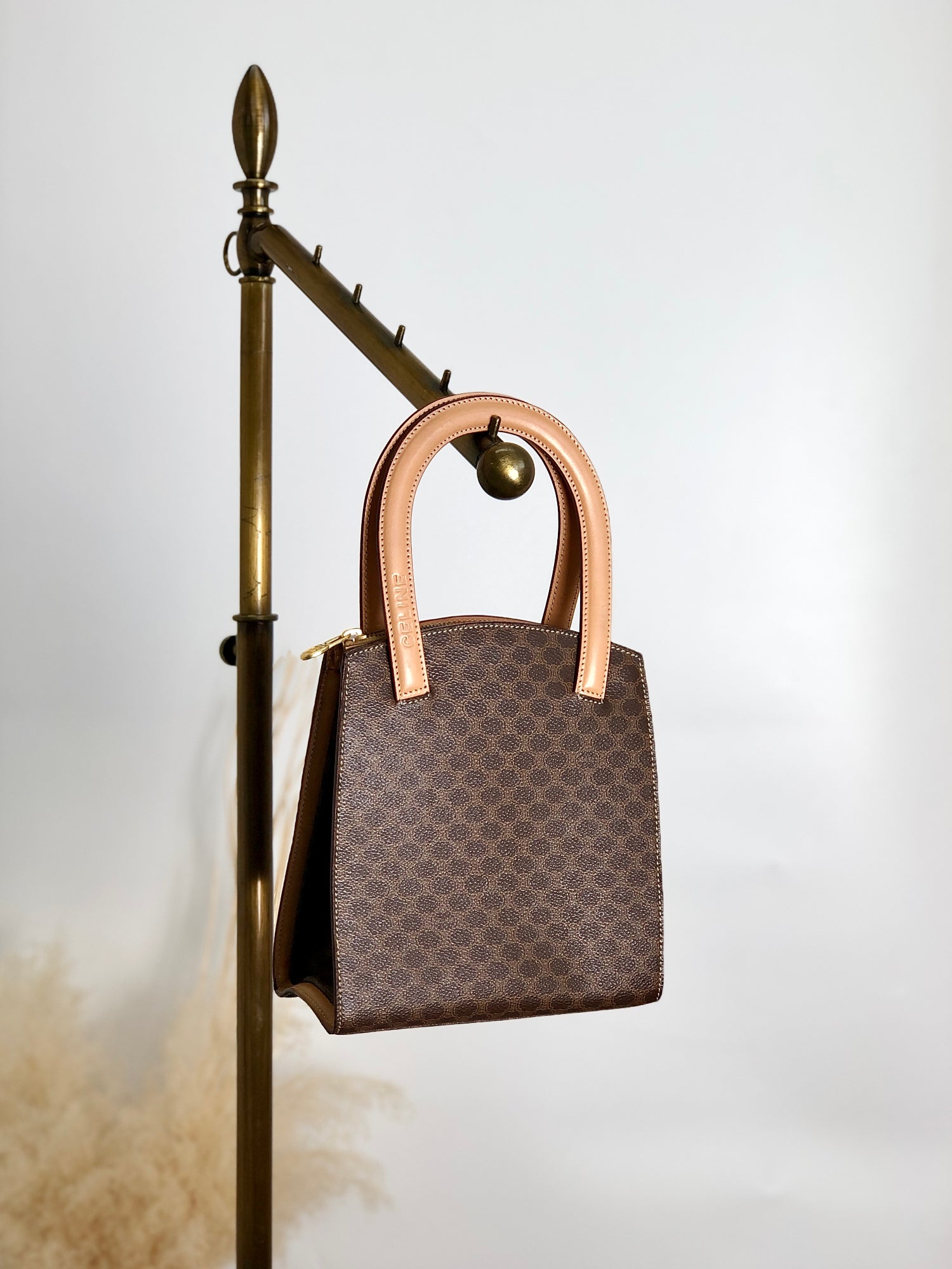 CELINE Macadam Handbag Brown 2fxfg6