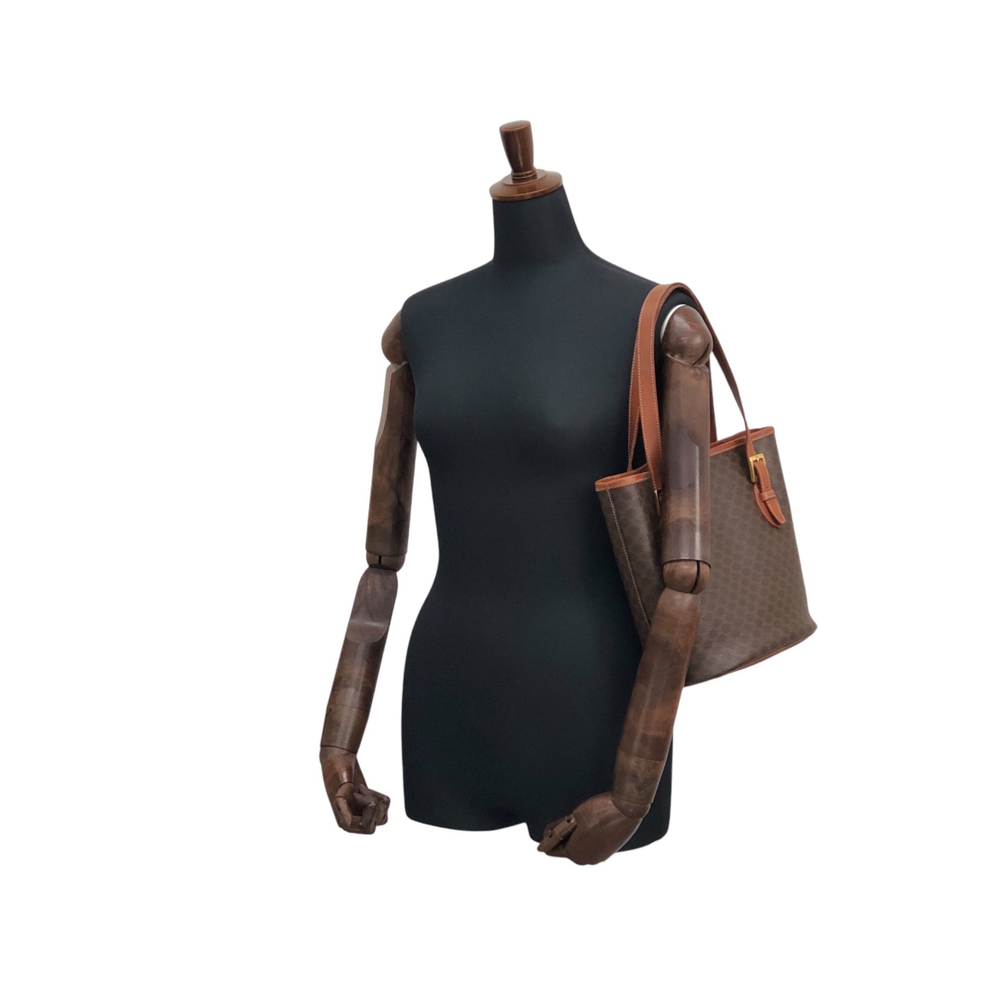 CELINE Macadam Shoulder bag Totebag Brown pdwx3g