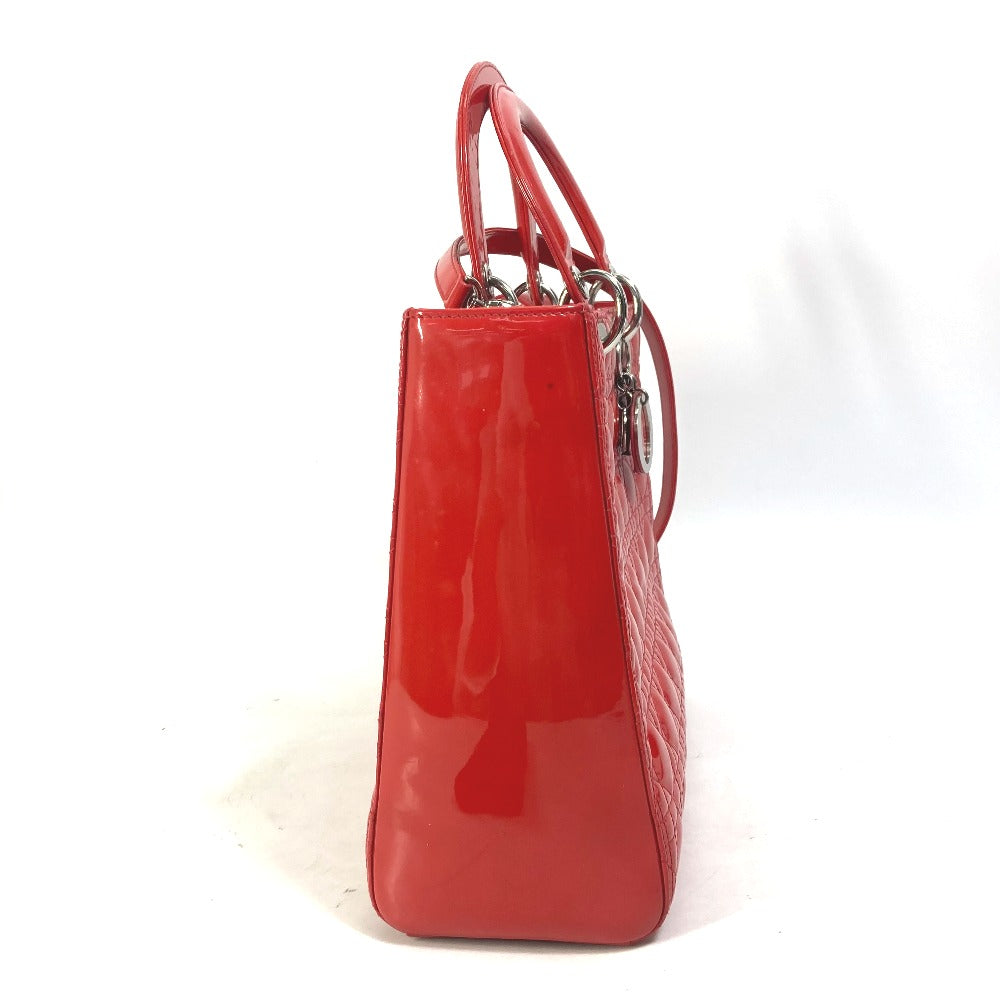 Dior Handbag enamel Red type Canage Lady Dior LADY DIOR Women