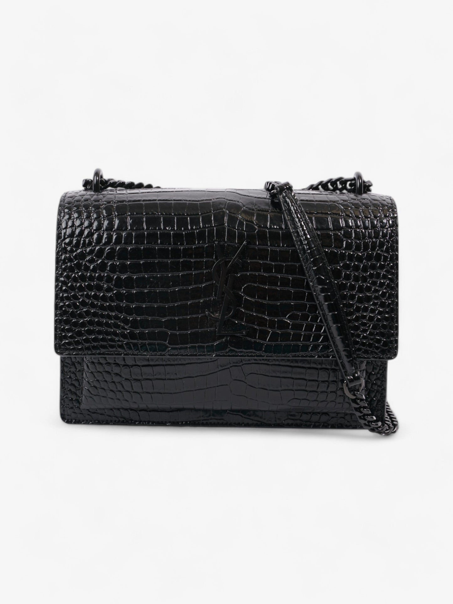 Saint Laurent Sunset Leather Black Shoulder Bag Style 12
