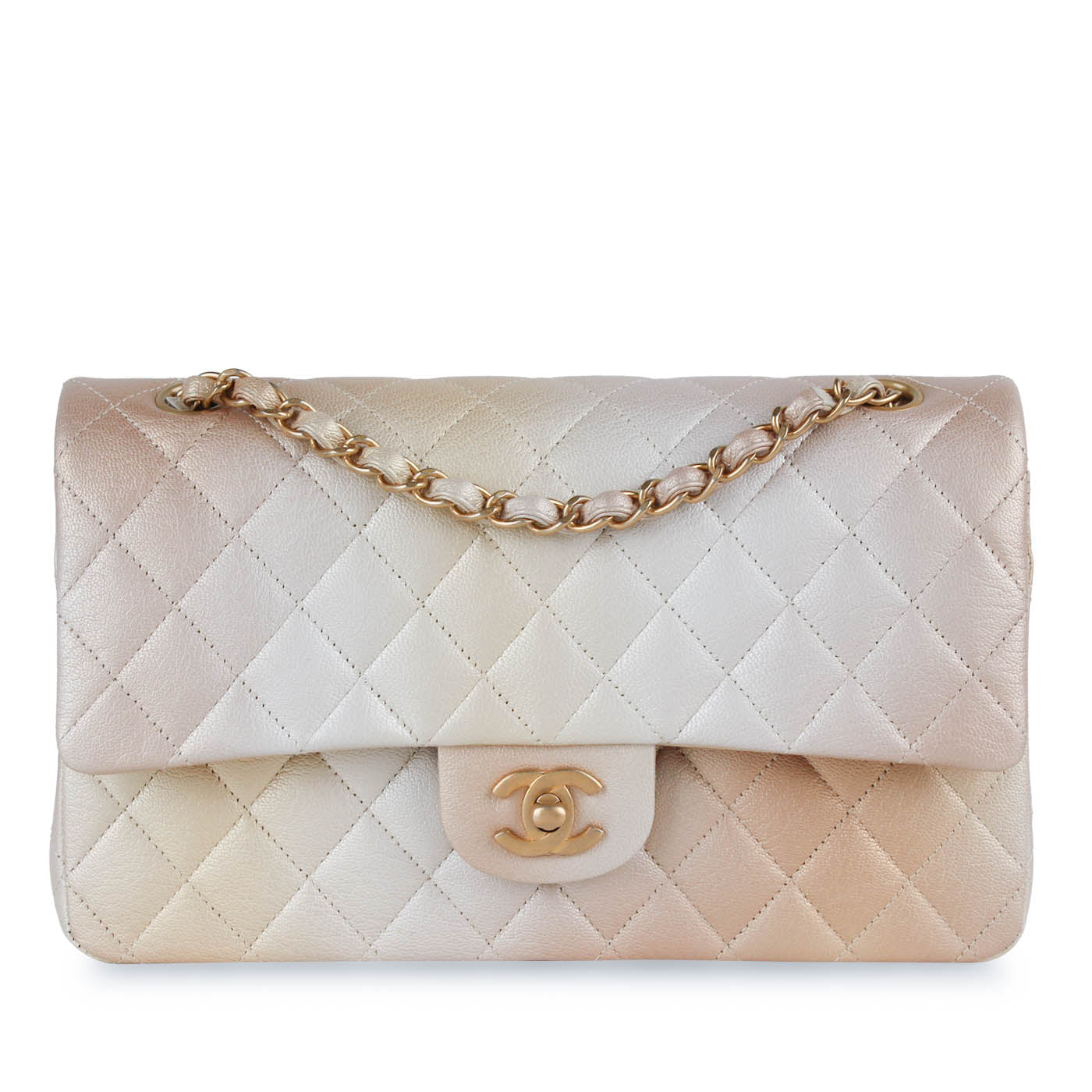 Chanel Classic Flap Calfskin Gold Shoulder Bag Style 7