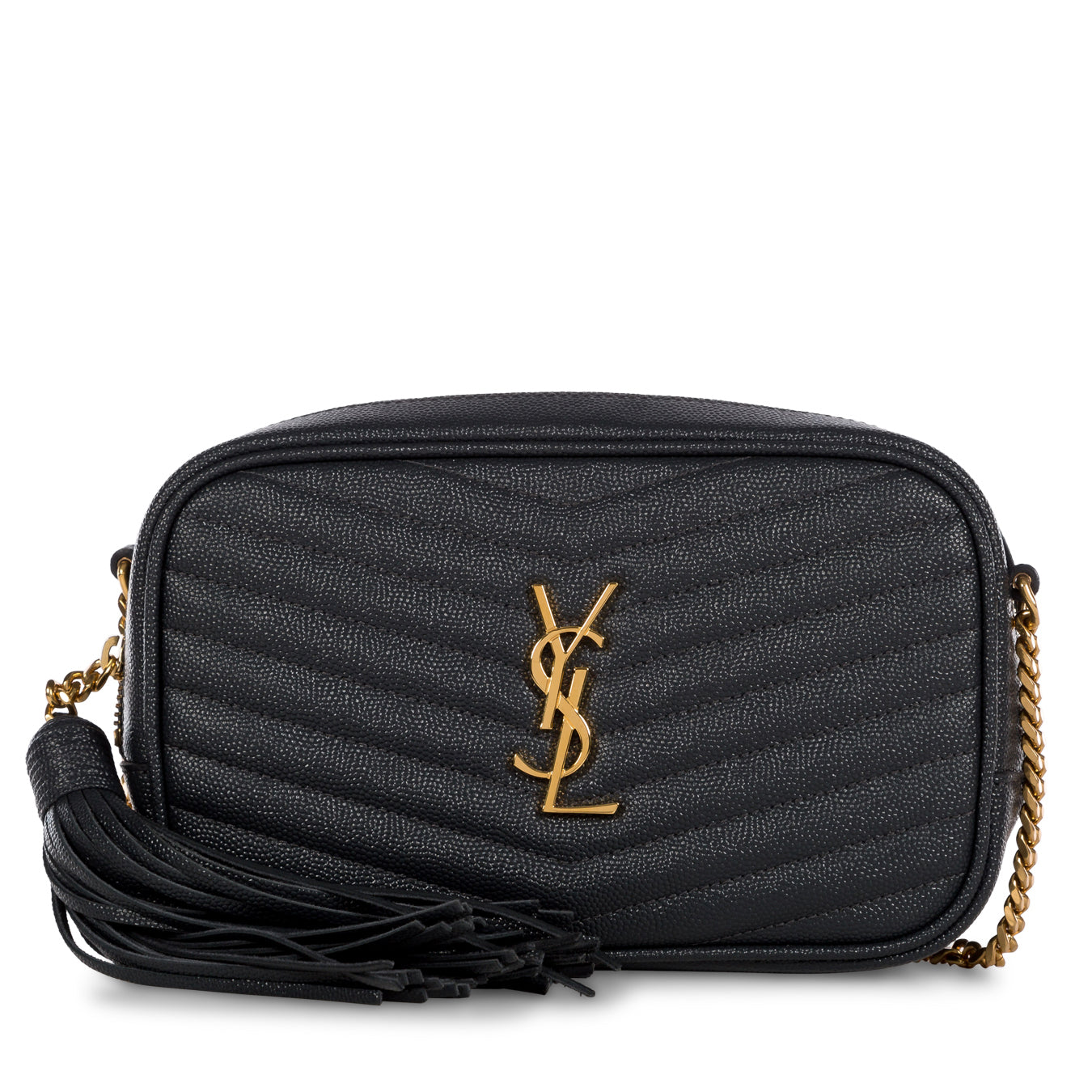 Saint Laurent Lou Mini Leather Crossbody Bag