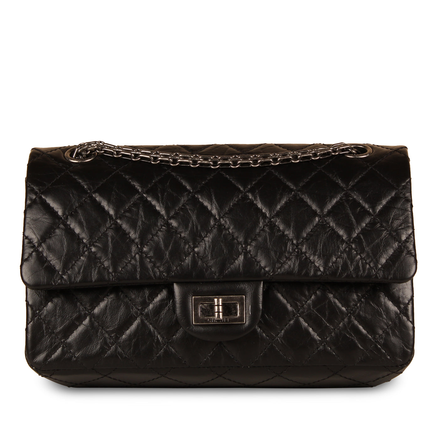 Chanel Classic Flap Calfskin Black Shoulder Bag Style 11