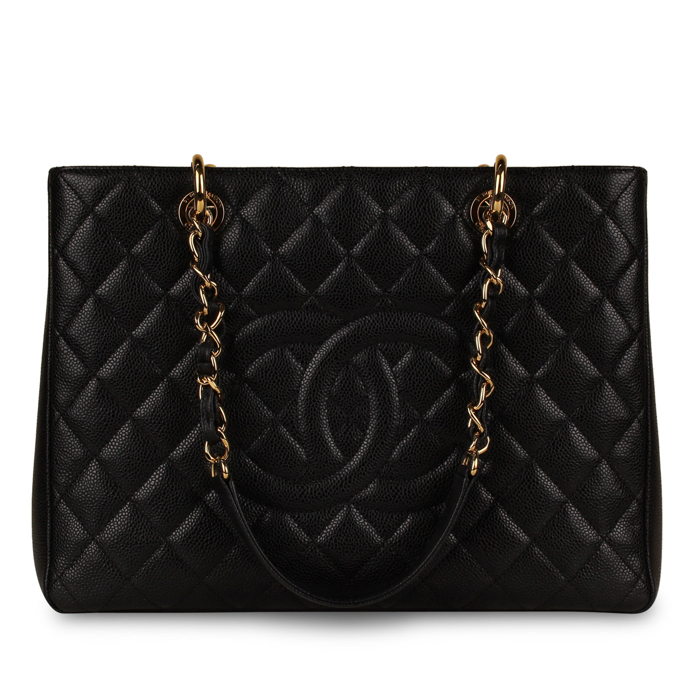 Chanel Timeless Caviar Black Tote Bag Style 19