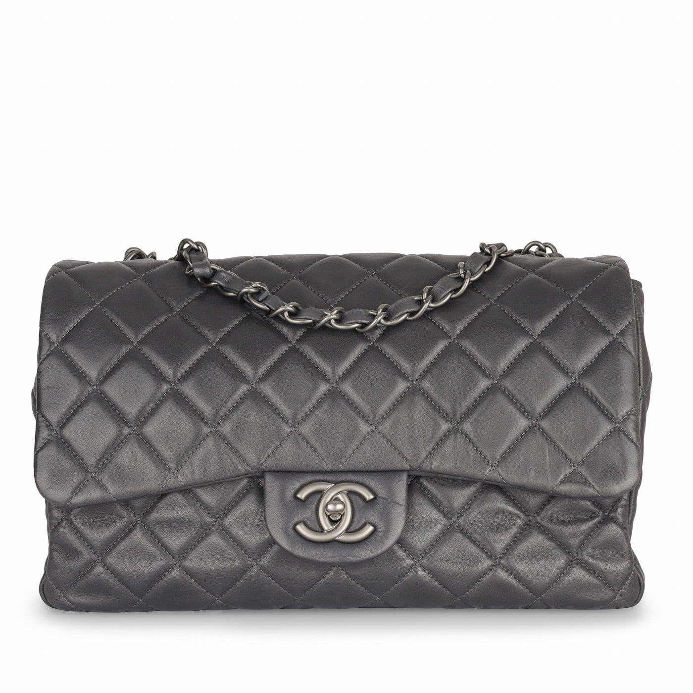 Chanel Jumbo Seasonal Flap Bag - Grey