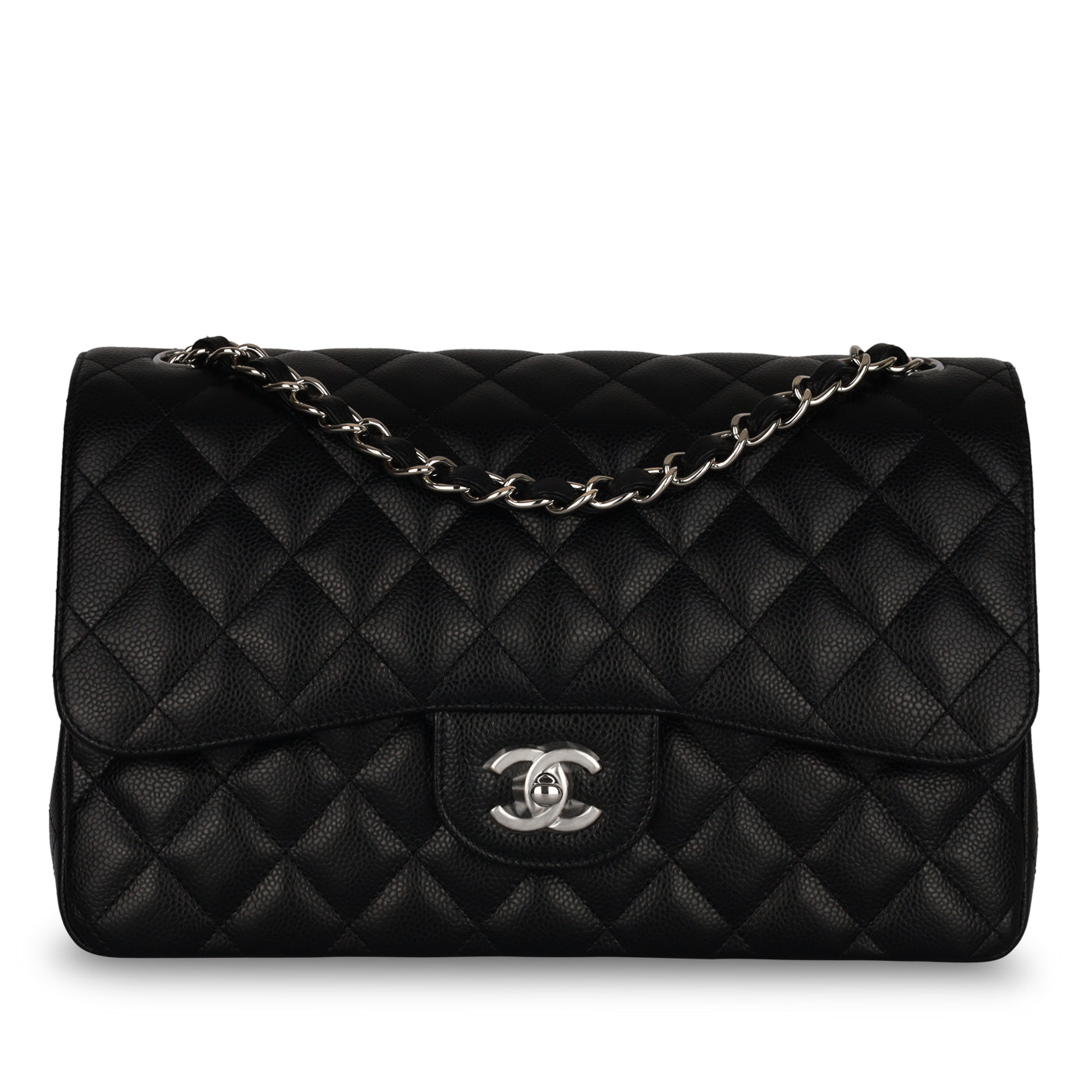 Chanel Classic Flap Lambskin Black Shoulder Bag Style 43