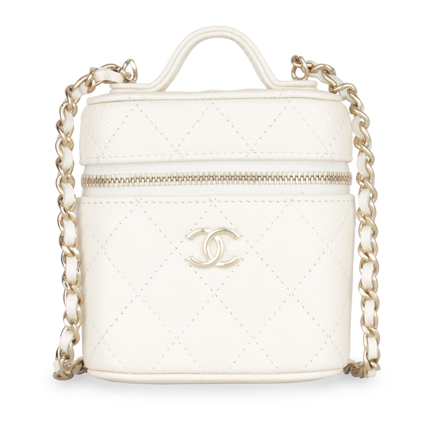 Chanel Vanity Caviar Gold Clutch Style 5