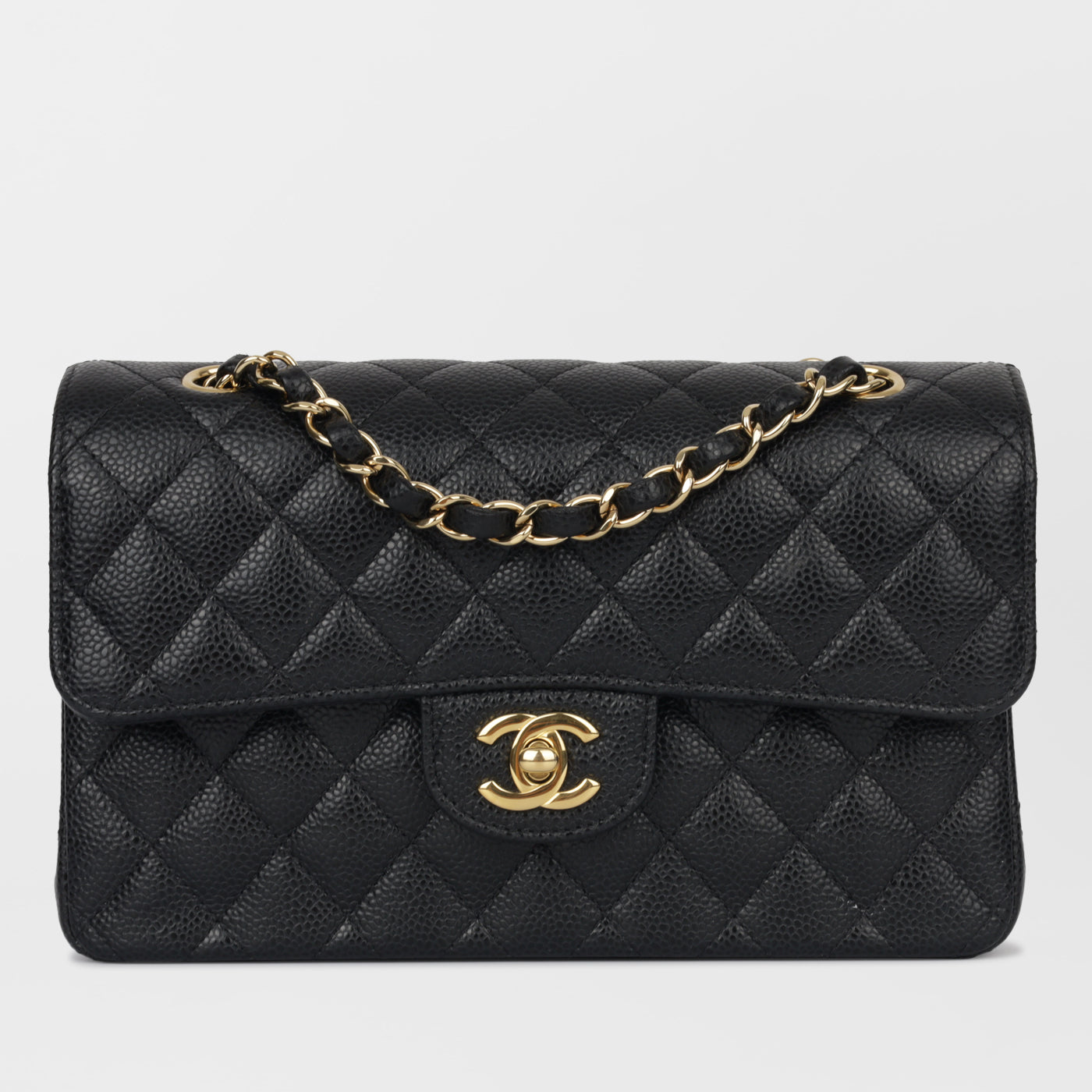 Chanel Classic Flap Lambskin Black Shoulder Bag Style 257