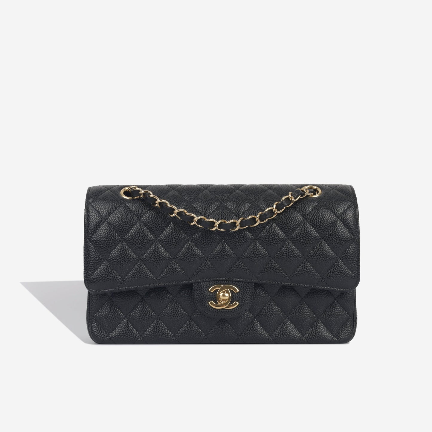 Chanel Classic Flap Lambskin Black Shoulder Bag Style 105