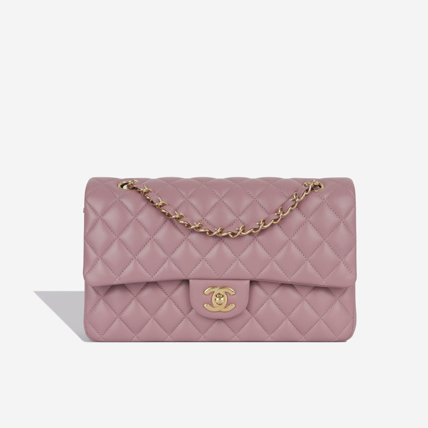 Chanel Classic Flap Lambskin Gold Shoulder Bag Style 30
