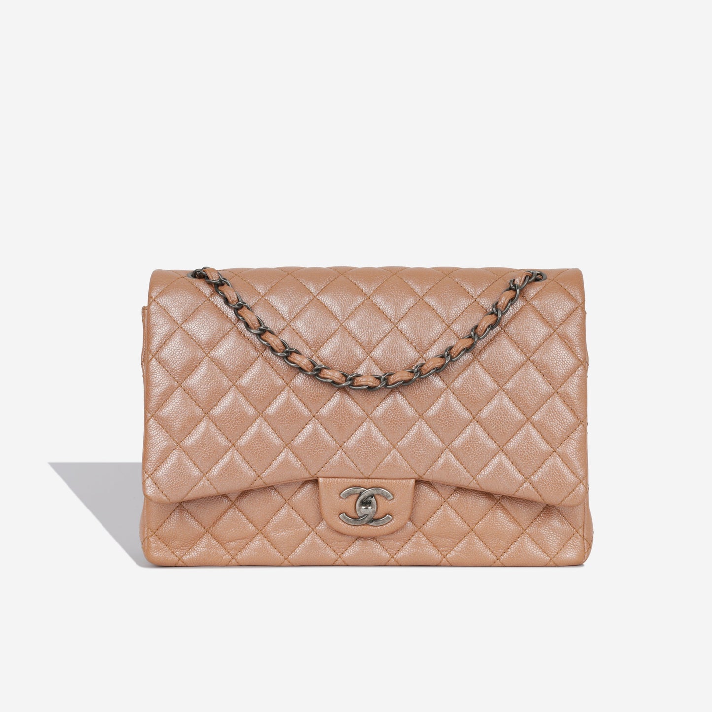 Chanel Classic Flap Caviar Tan Shoulder Bag