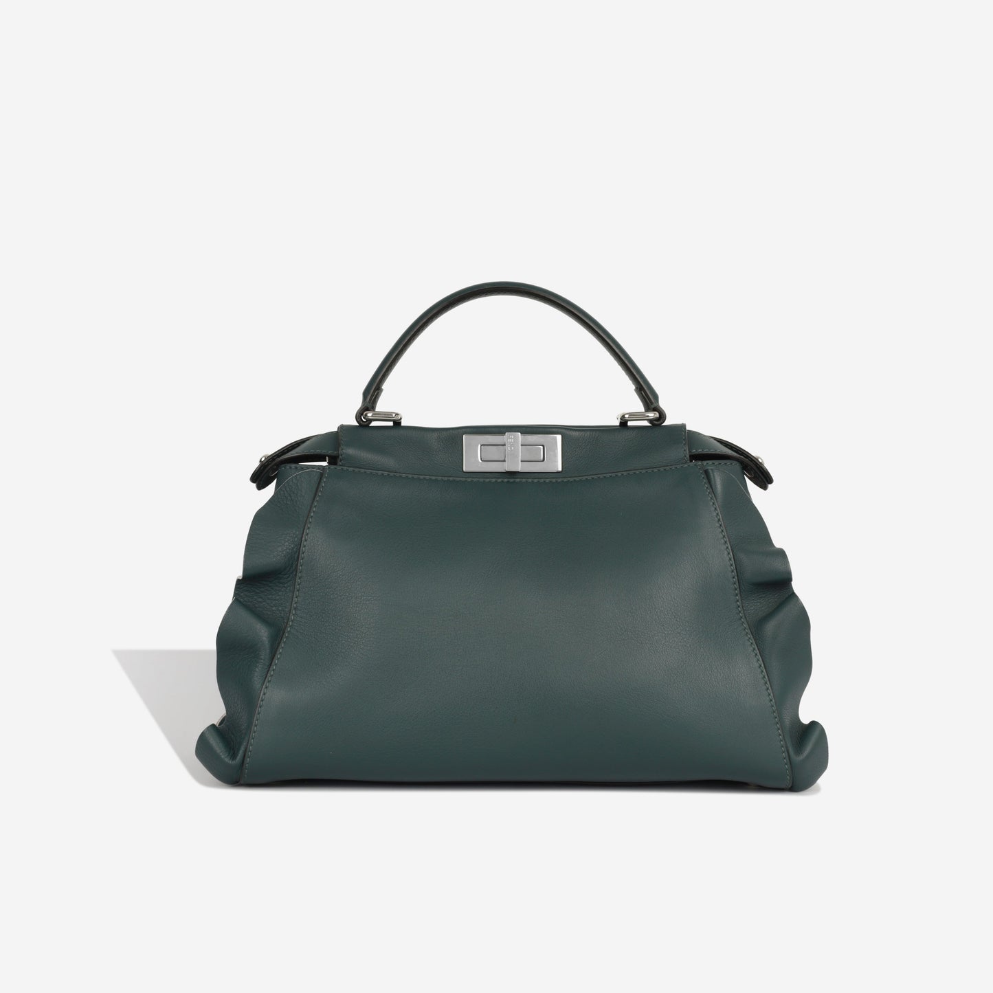 Fendi Peekaboo Calfskin Red Handbag Calfskin