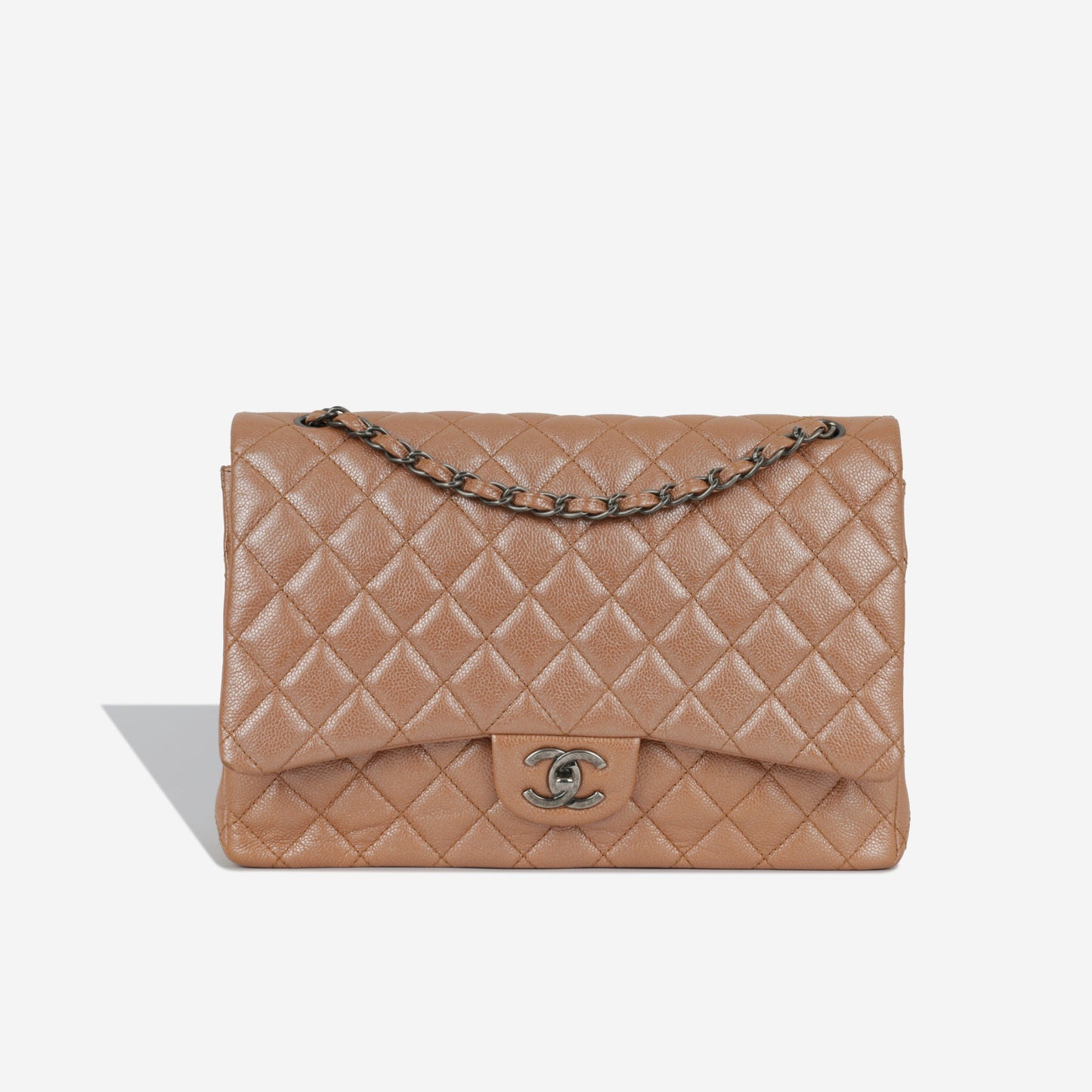 Chanel Classic Flap Caviar Tan Shoulder Bag Style 2
