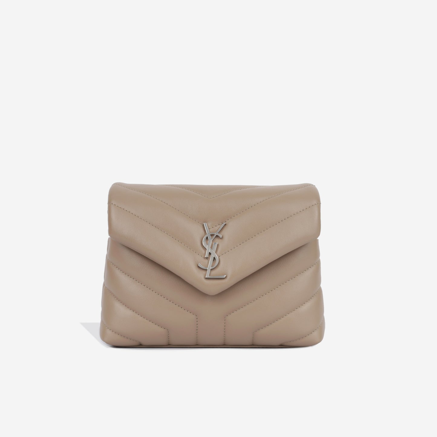 Saint Laurent Loulou Calfskin Beige Shoulder Bag