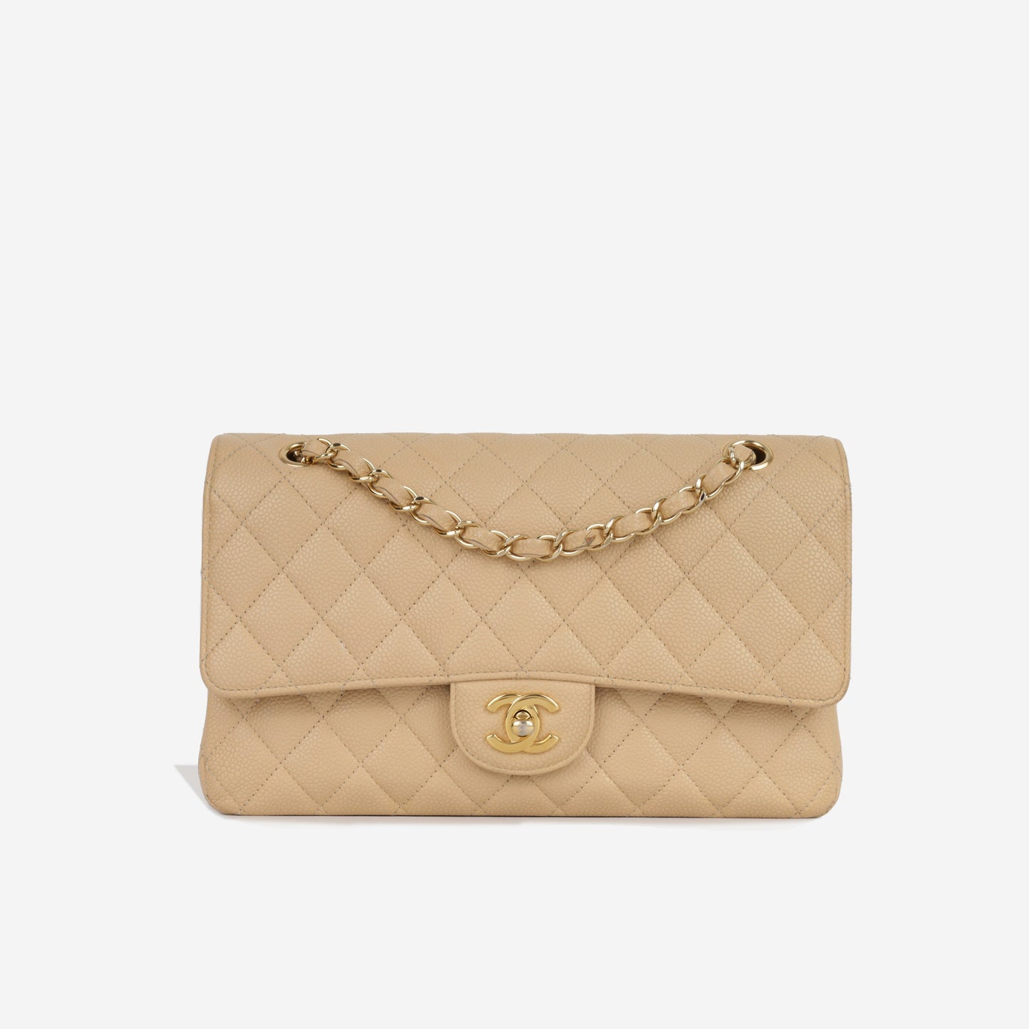 Chanel Classic Flap Caviar Gold Shoulder Bag Style 19