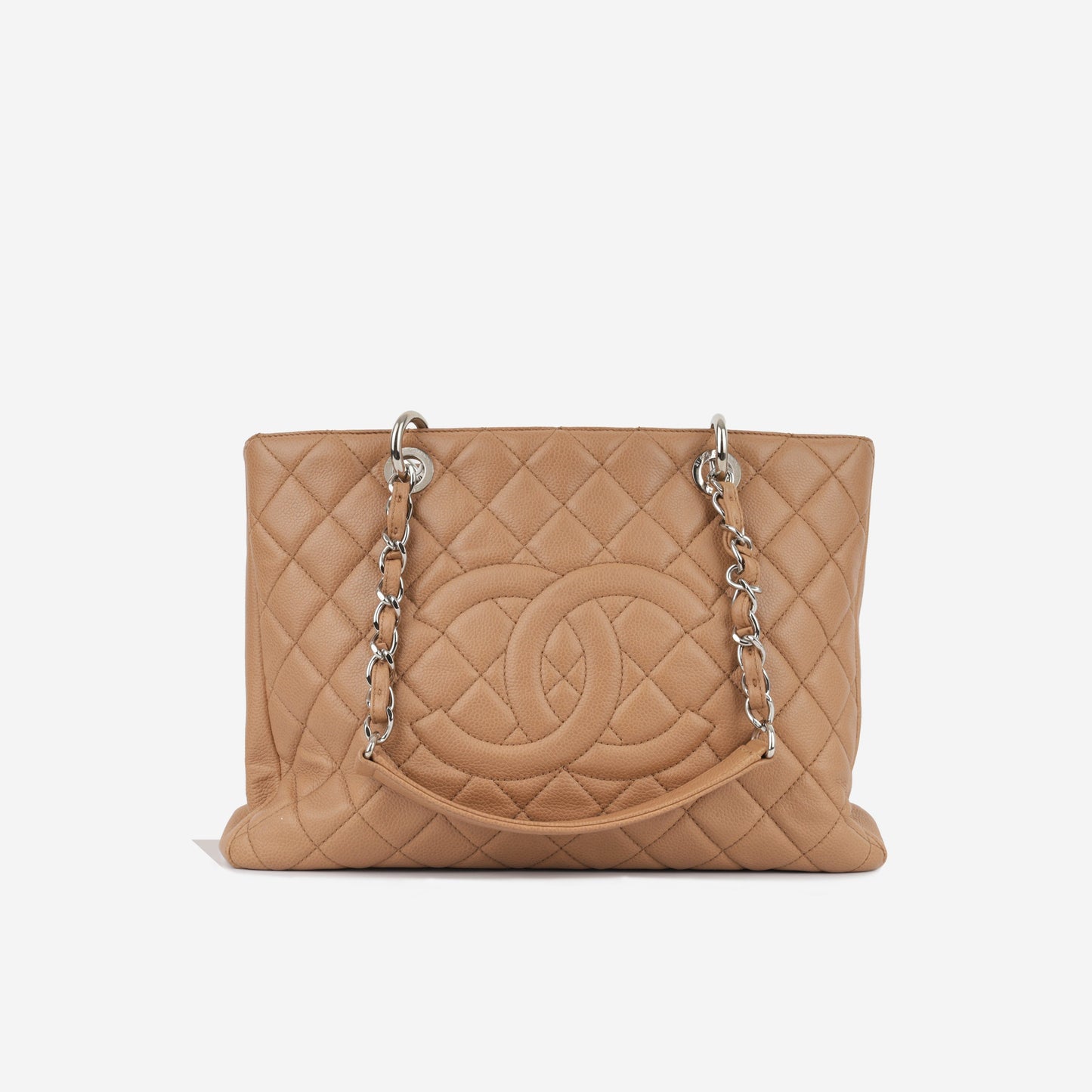 Chanel Shopping Tote Caviar Silver Tote Bag