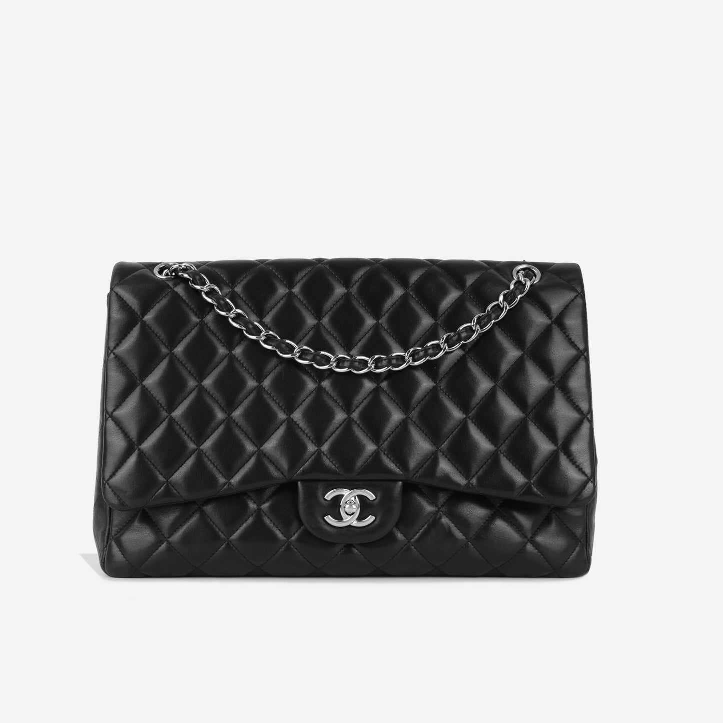 Chanel Classic Flap Lambskin Black Shoulder Bag Style 70