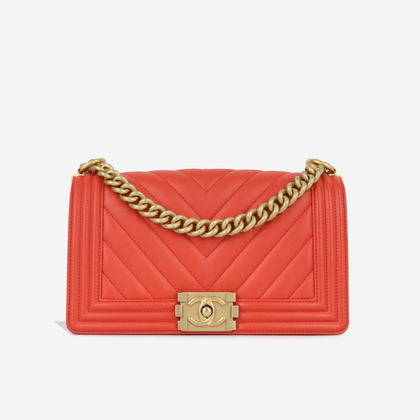 Chanel Boy Bag Lambskin Gold Shoulder Bag Style 6
