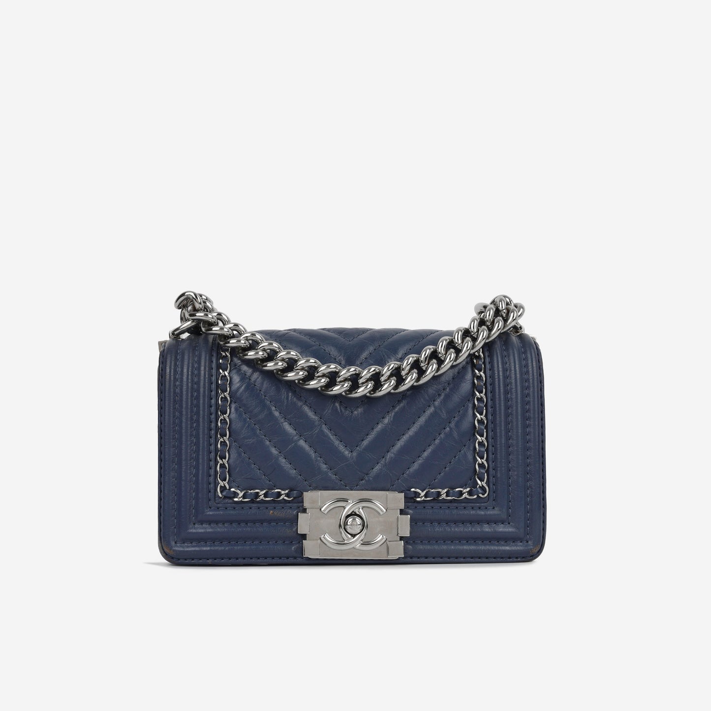 Chanel Boy Bag Lambskin Black Shoulder Bag Style 21