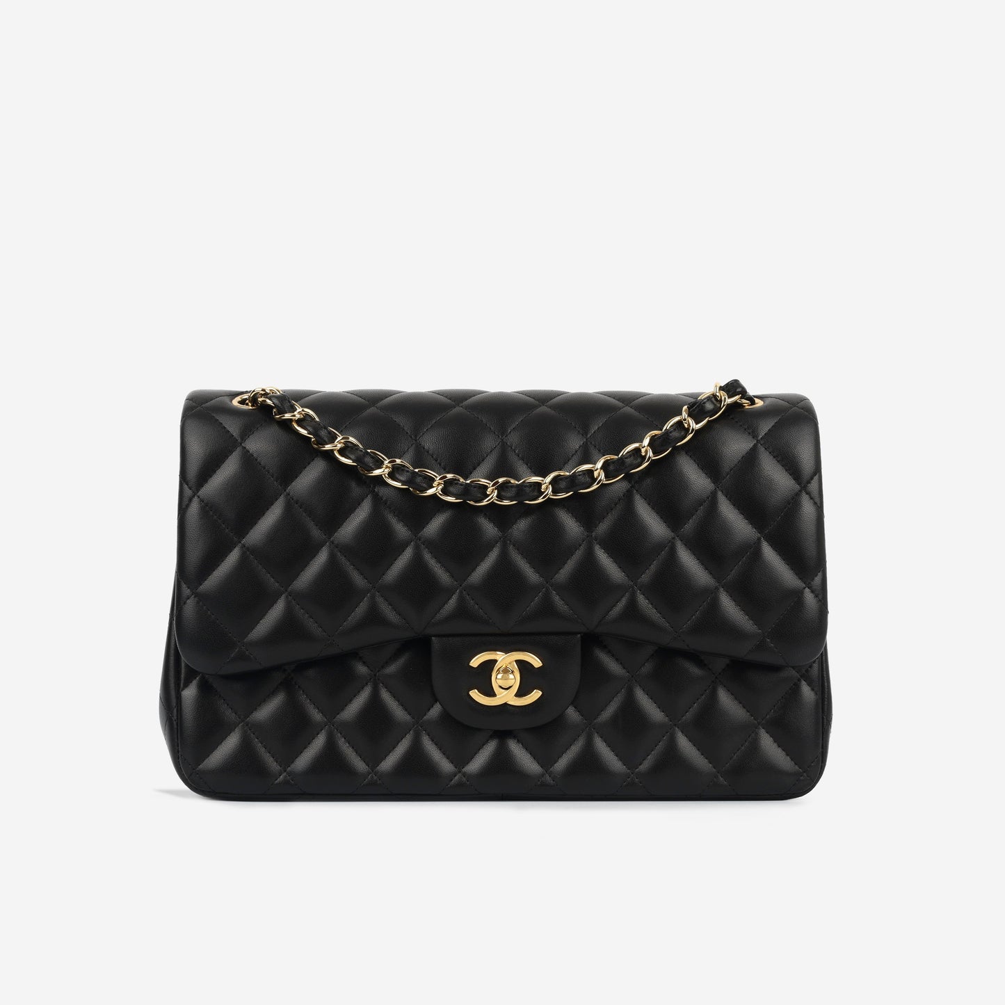 Chanel Classic Flap Lambskin Black Shoulder Bag Style 89