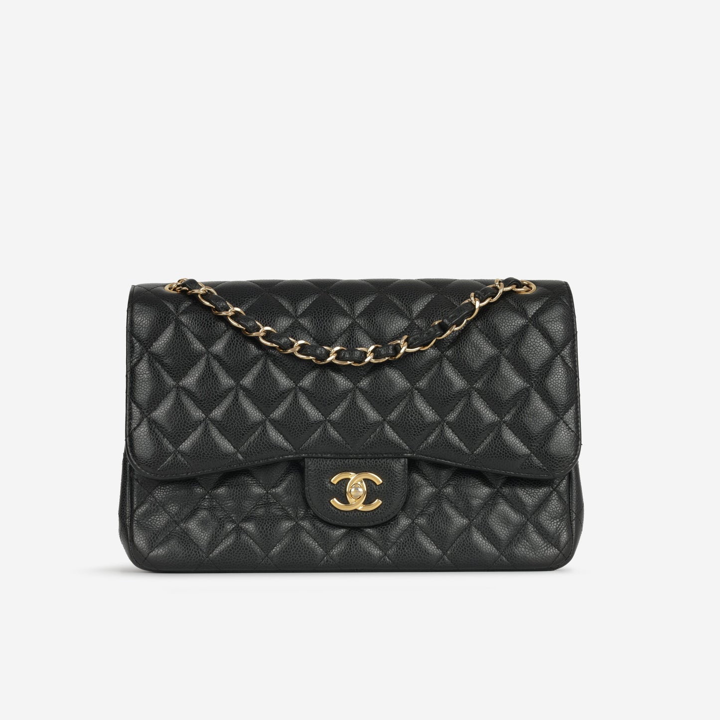 Chanel Classic Flap Lambskin Black Shoulder Bag Style 303