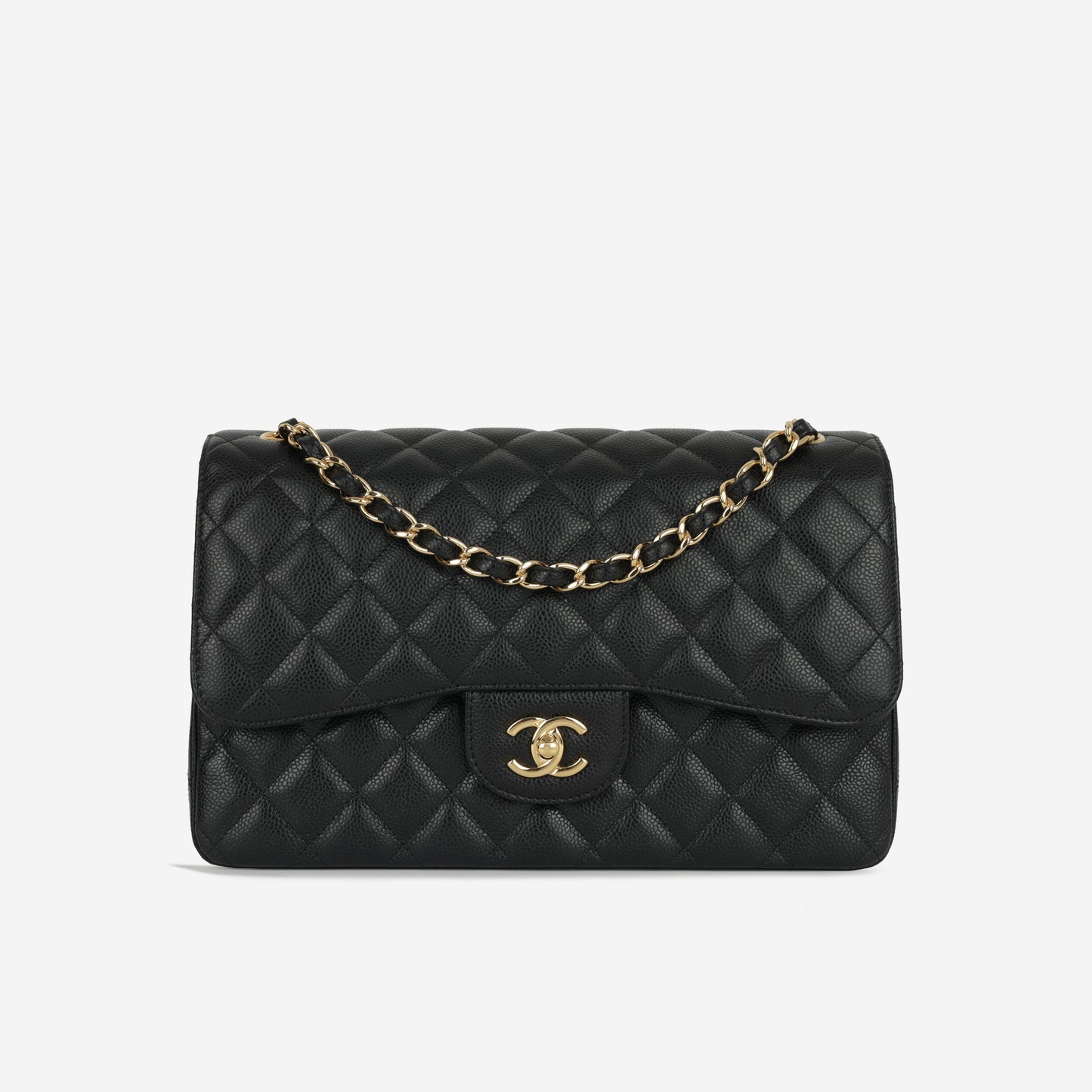 Chanel Classic Flap Lambskin Black Shoulder Bag Style 302