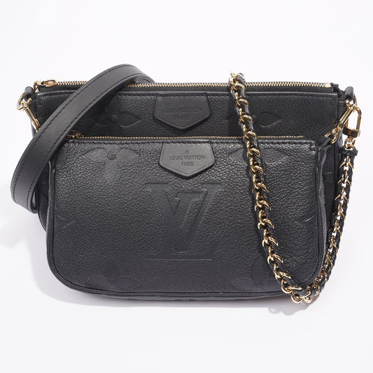 Louis Vuitton Multi Pochette Accessoires Black Empreinte Leather