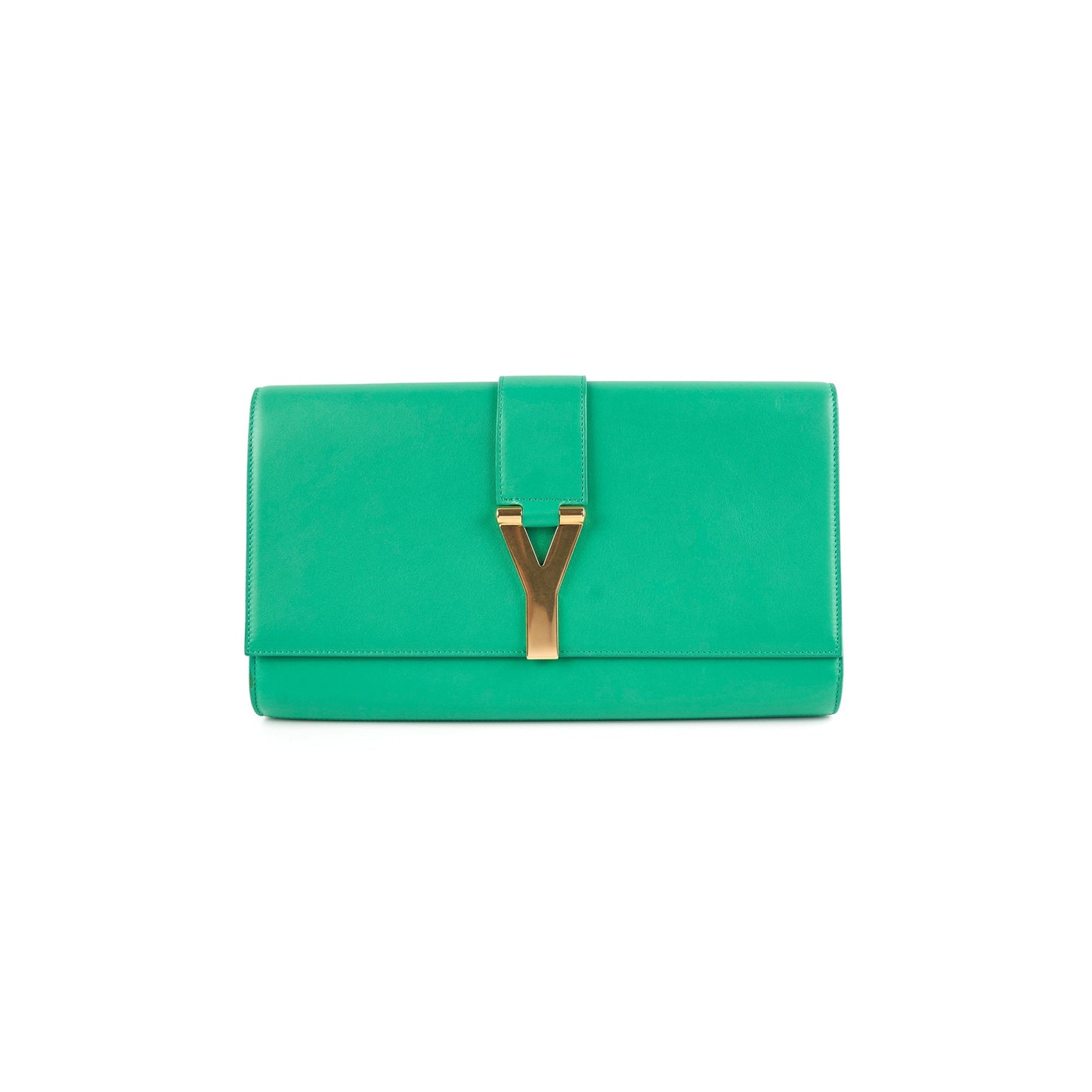 Saint Laurent Luxury Leather Red Clutch Red