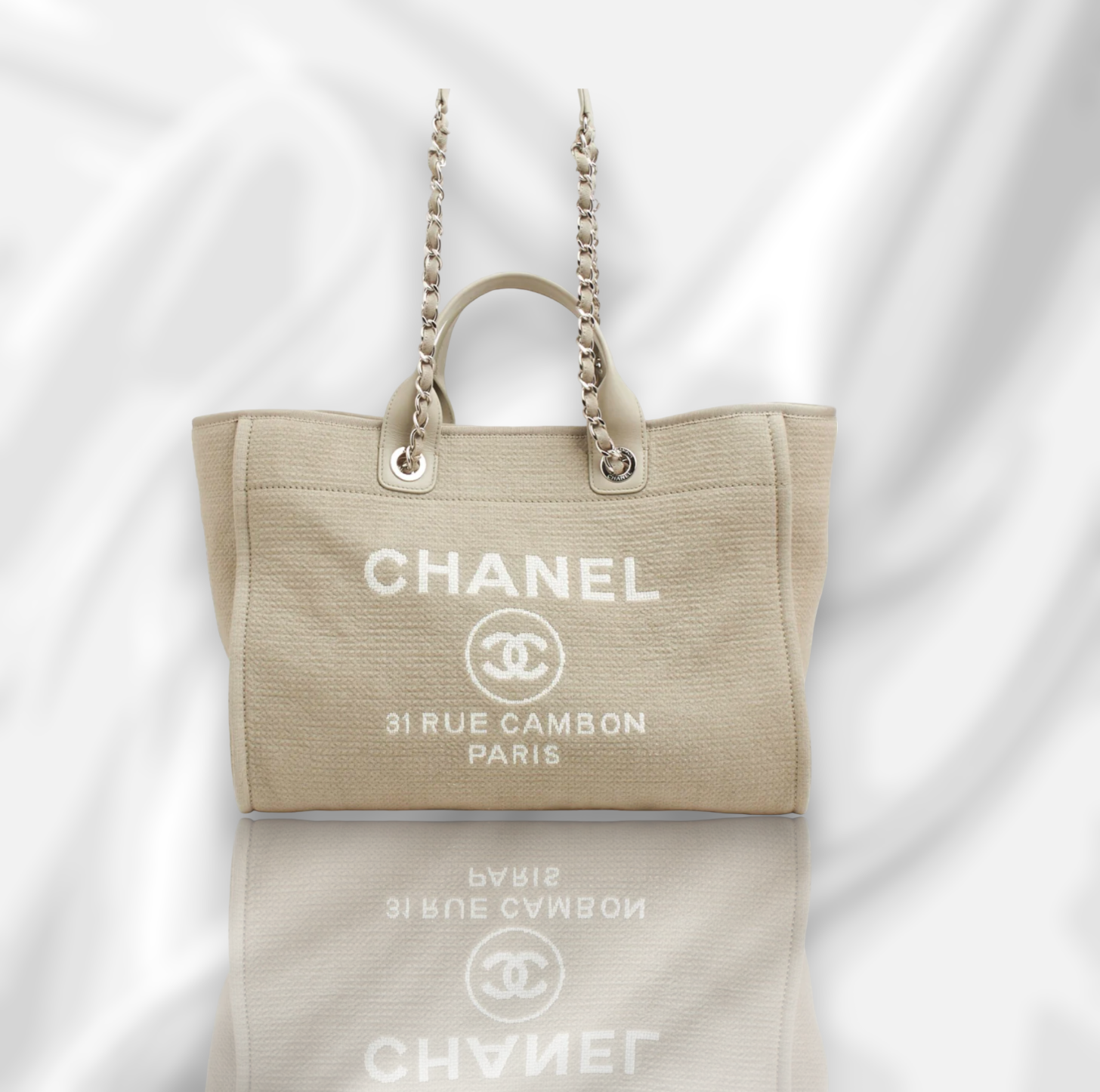 Chanel Deauville Medium Tote Tote Bag - Rovelle Bags