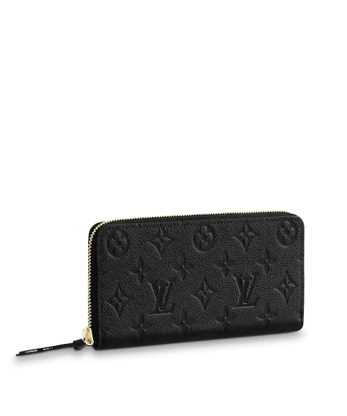 Louis Vuitton Clemence Wallet Monogram Empreinte Leather Noir