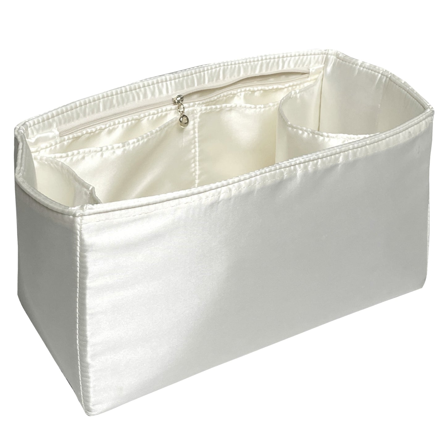 Organizer for [Peekaboo X-Lite Large, Fendi] Bag Insert (Silk, Trapezoid Shape with Zip Pocket)
