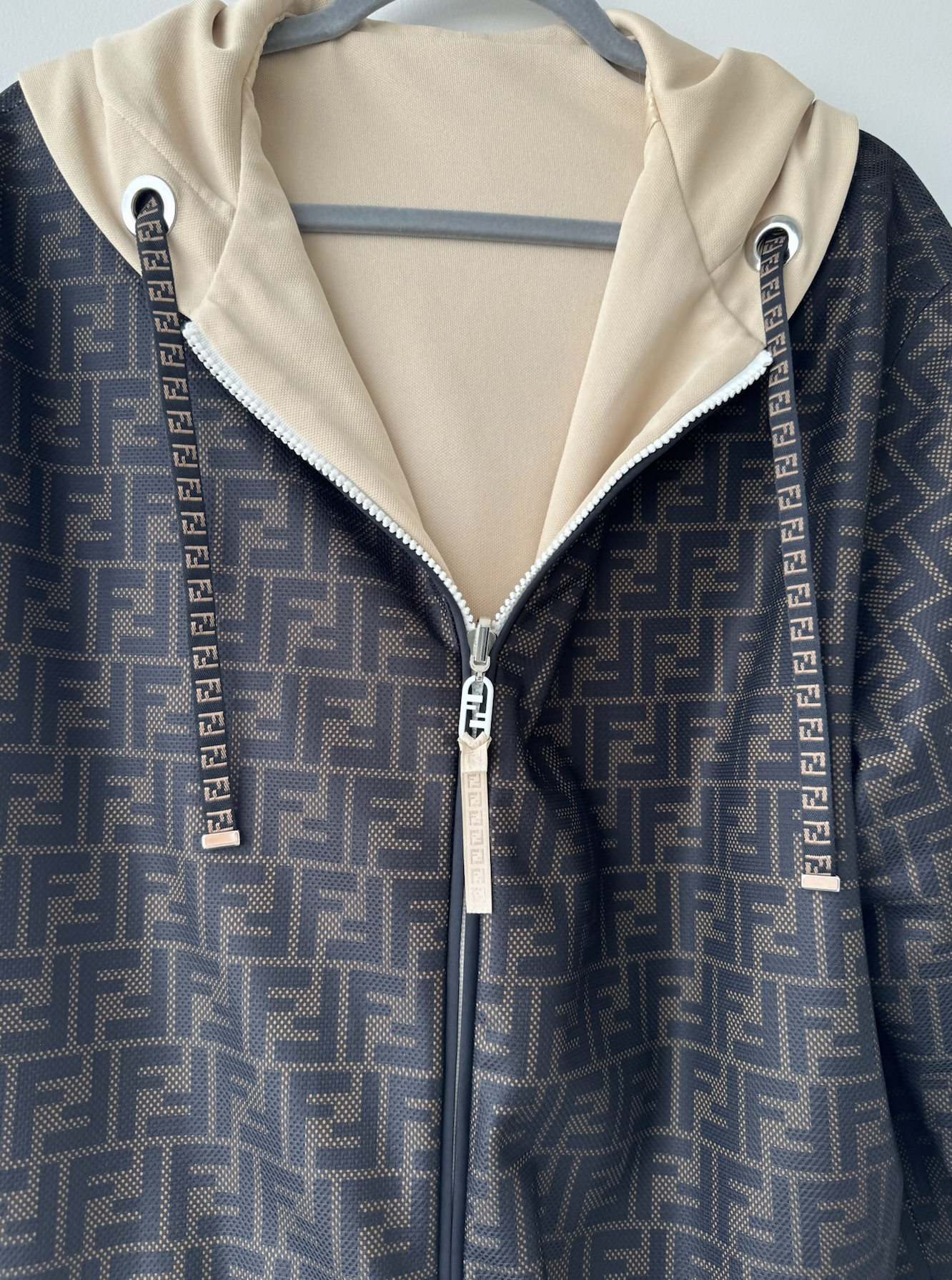 Fendi Reversible Zipped Drawstring Hoodie