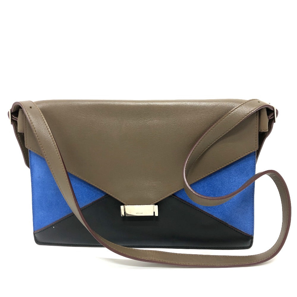 CELINE Shoulder Bag leather Brown Women Secondhand