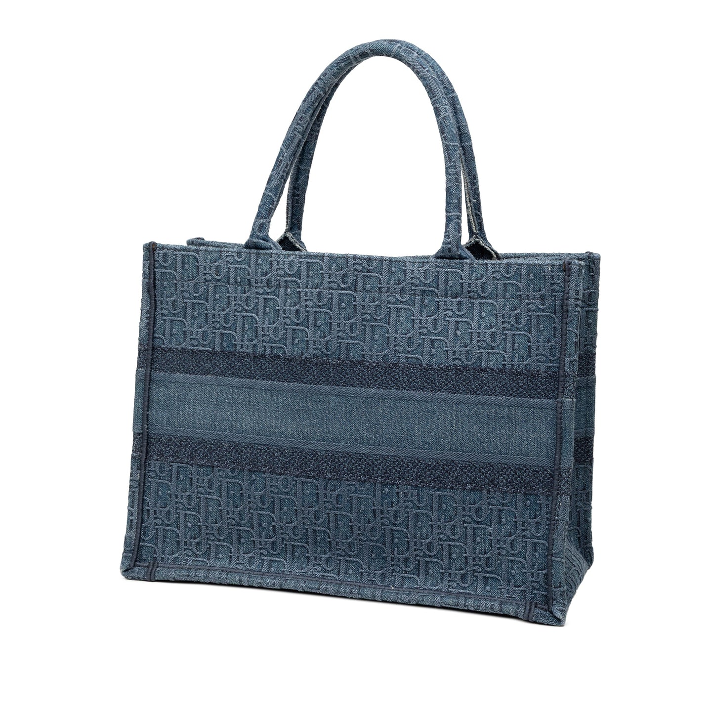 Blue Dior Medium Oblique Denim Book Tote