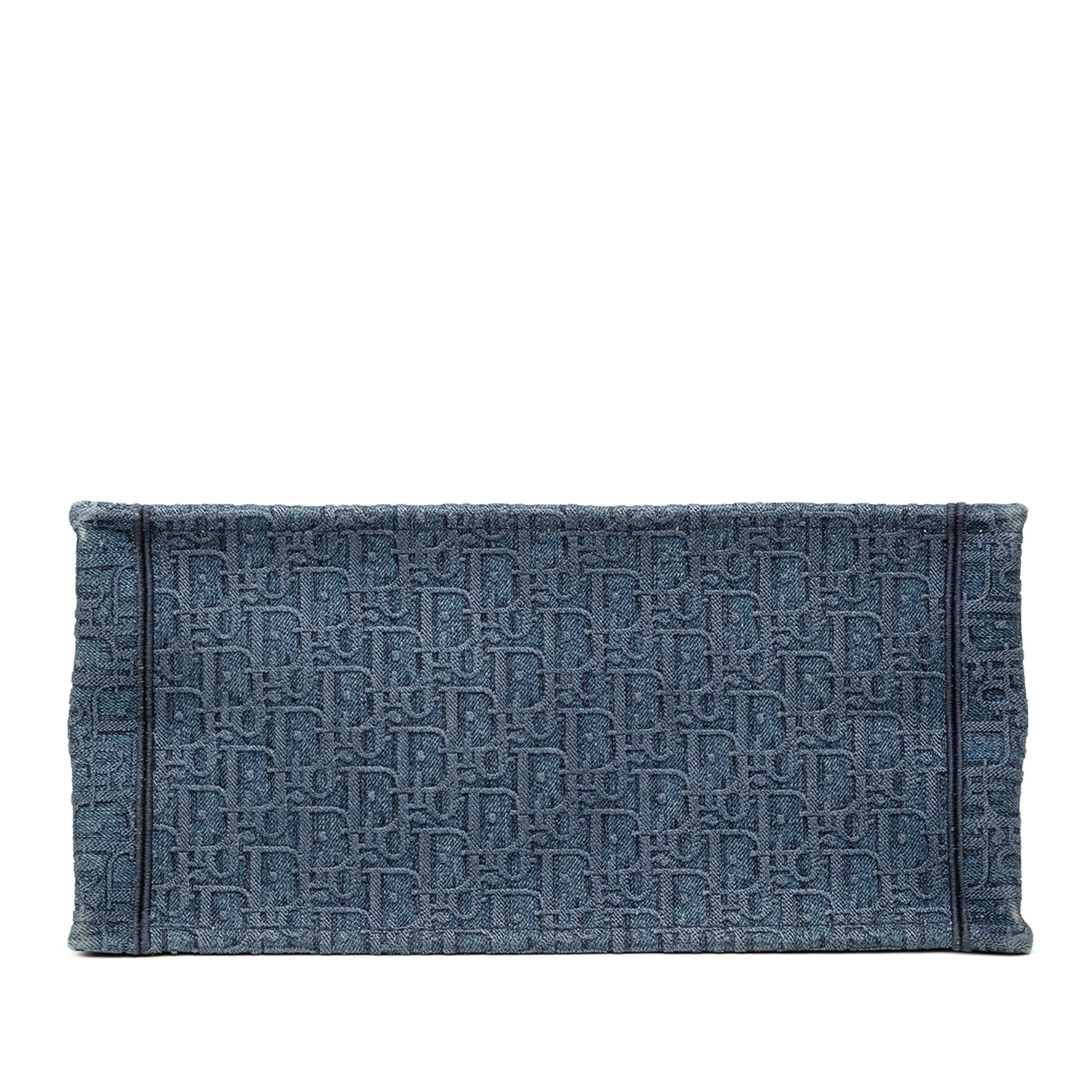 Blue Dior Medium Oblique Denim Book Tote